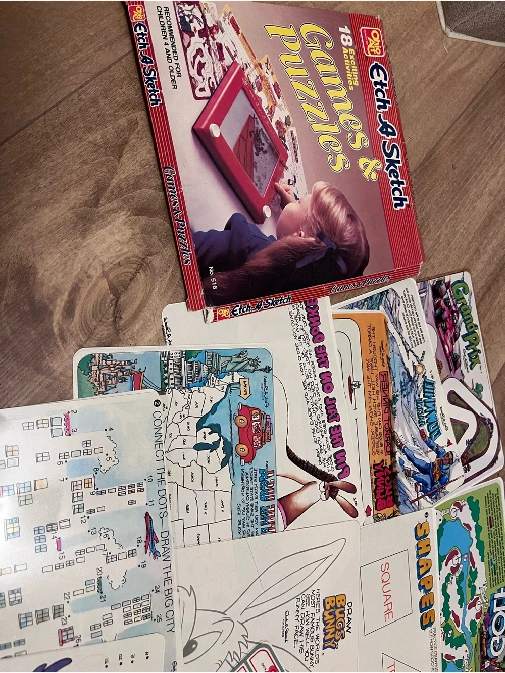Etch A Sketch Games & Puzzles Vtg circa 1990s EUC